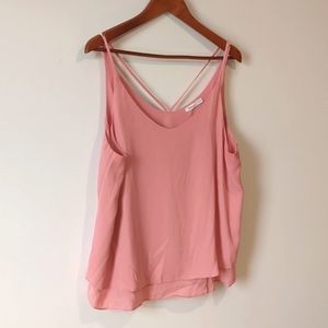 Reitmans Pink V-Neck Cami with Strap Details